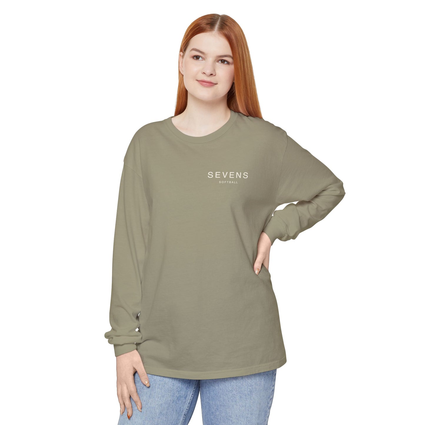 Sevens Softball Full Vertical Spine Long Sleeve