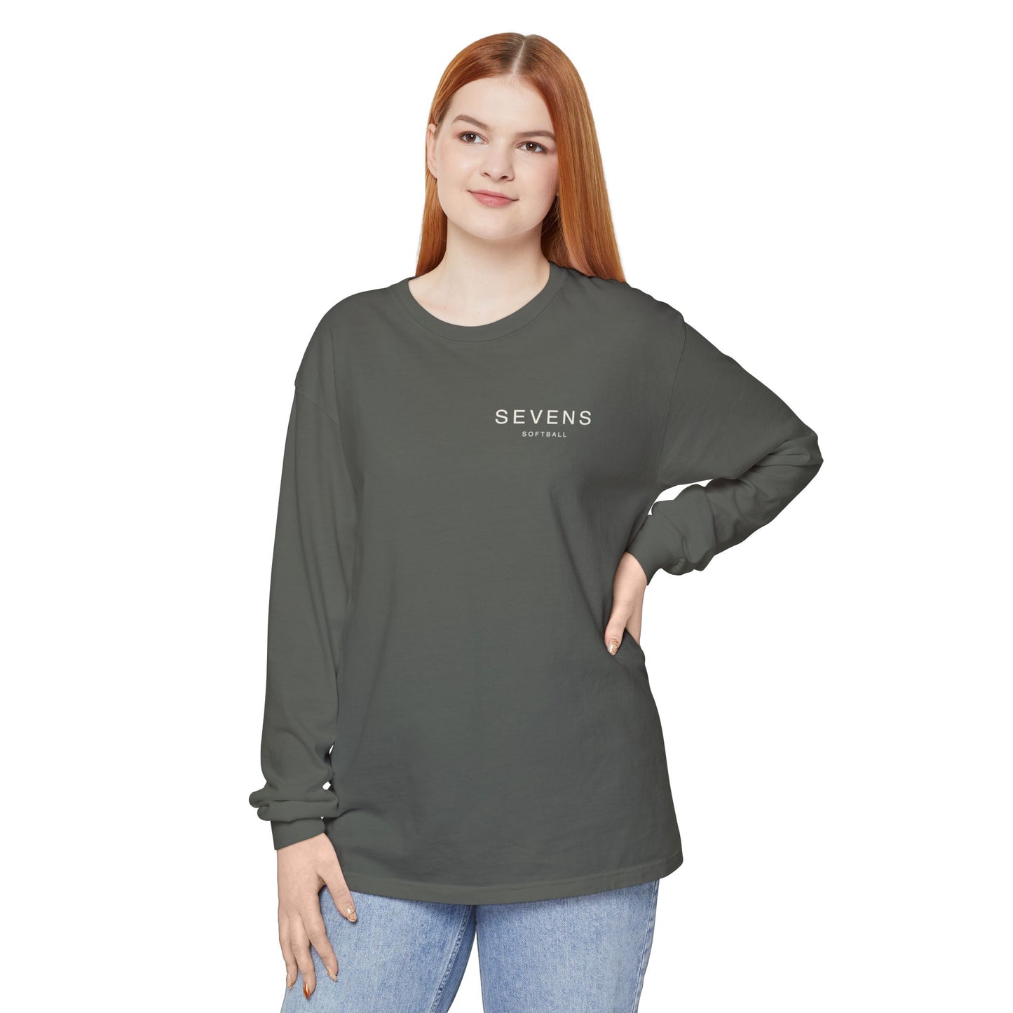 Sevens Softball Full Vertical Spine Long Sleeve