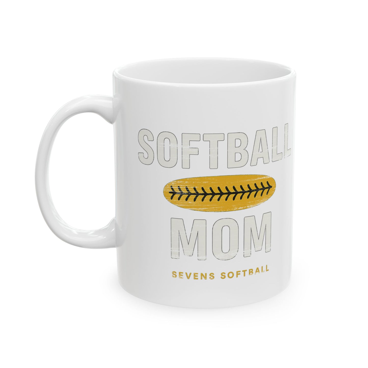 Softball Mom Ceramic Mug - Ideal Gift for Sports Enthusiasts, Mother's Day, Coaches, Team Celebrations, Personalized Coffee Cup