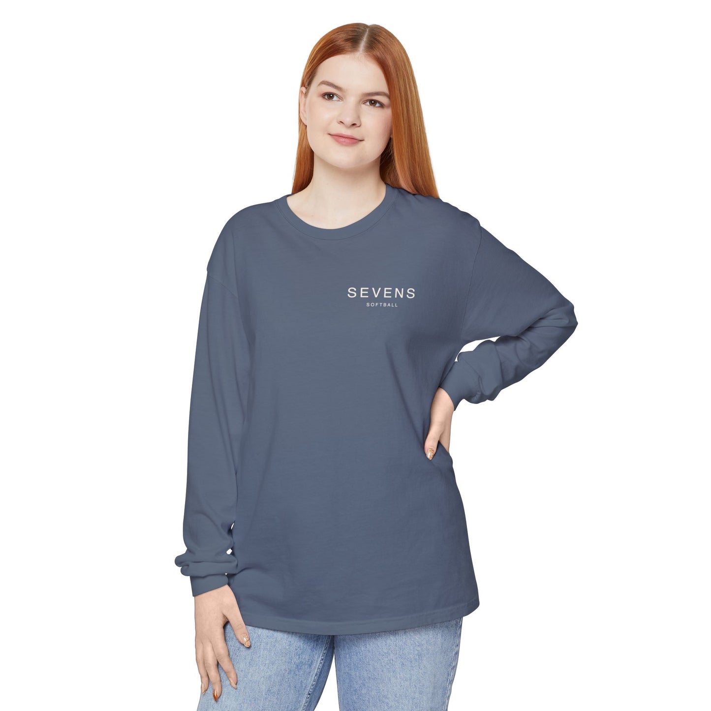 Sevens Softball Full Vertical Spine Long Sleeve
