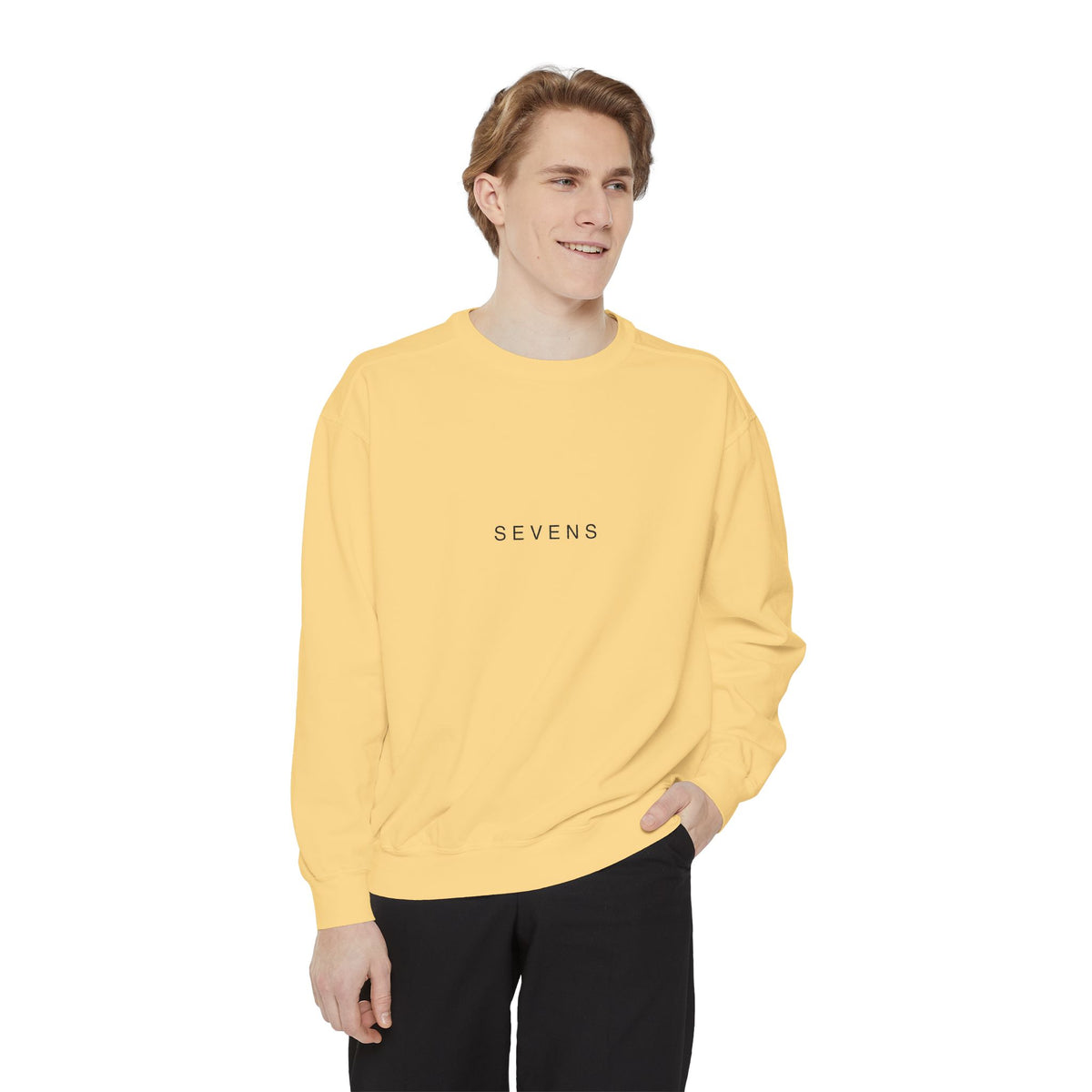 Sevens Softball Wordmark Garment-Dyed Crewneck