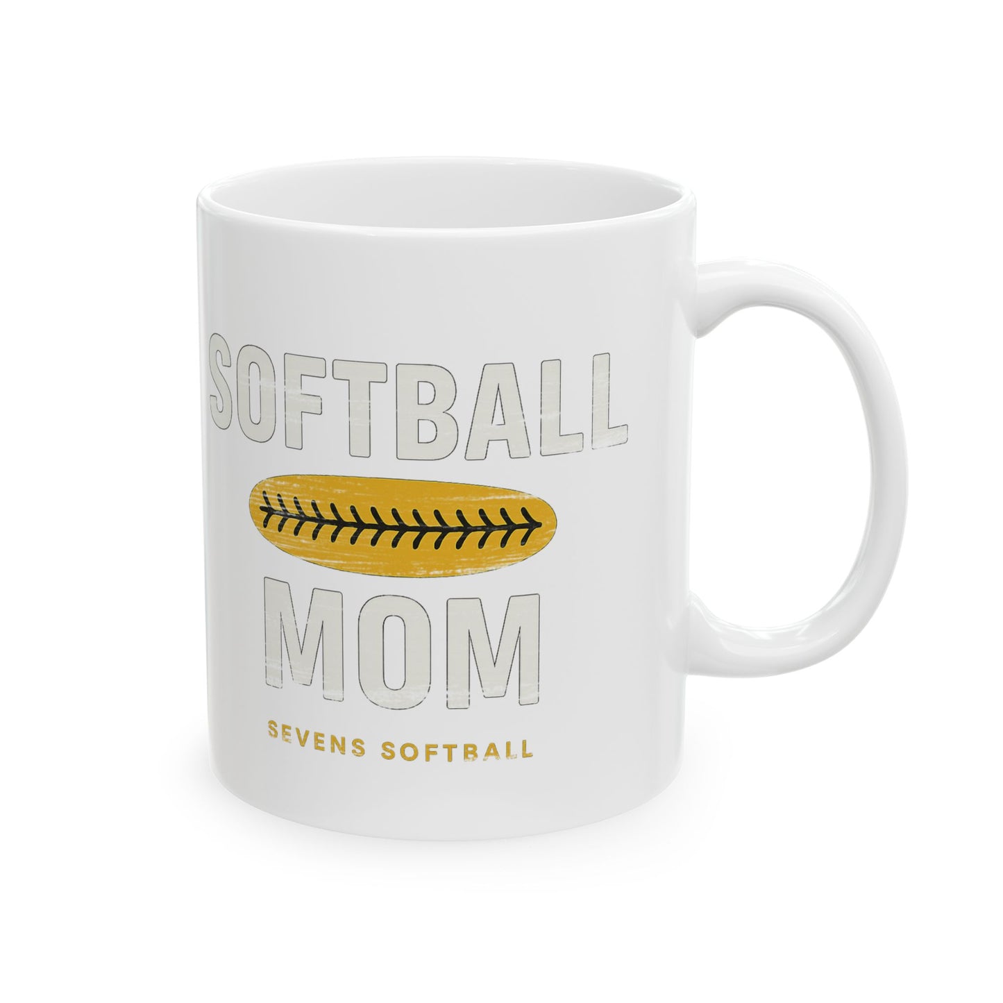Softball Mom Ceramic Mug - Ideal Gift for Sports Enthusiasts, Mother's Day, Coaches, Team Celebrations, Personalized Coffee Cup
