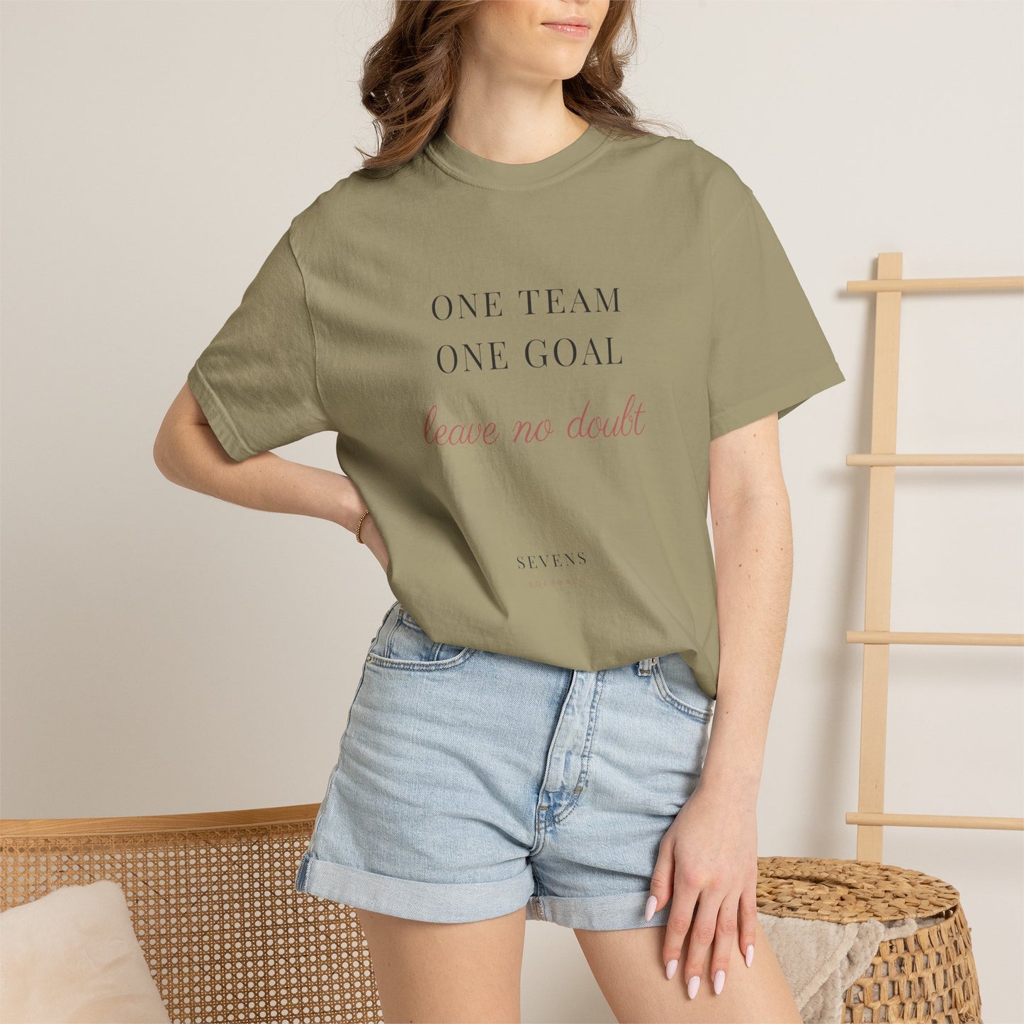 one team. one goal. Garment-Dyed Tee