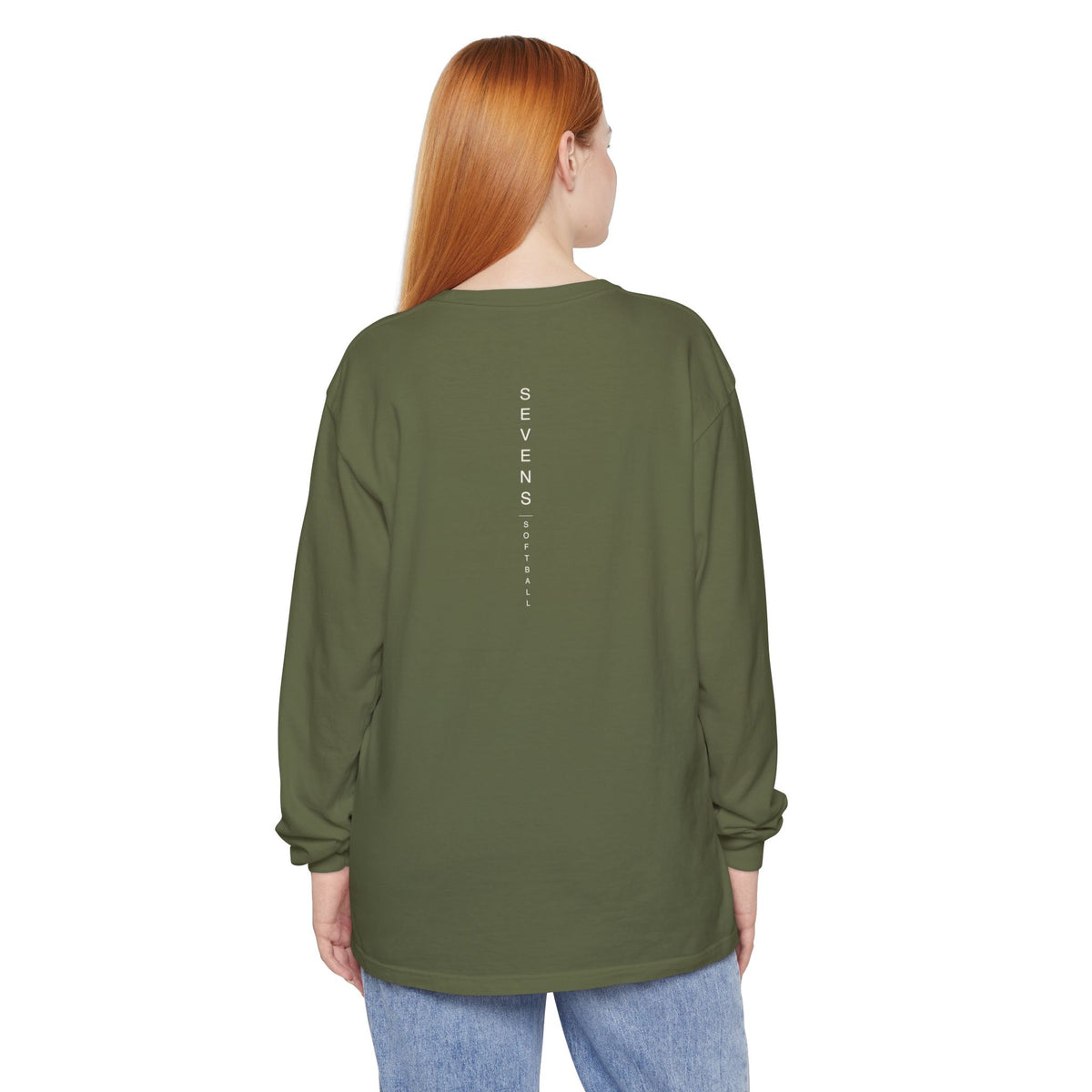 Sevens Softball Full Vertical Spine Long Sleeve