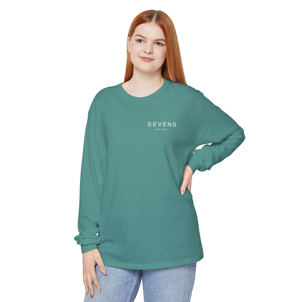 Sevens Softball Full Vertical Spine Long Sleeve