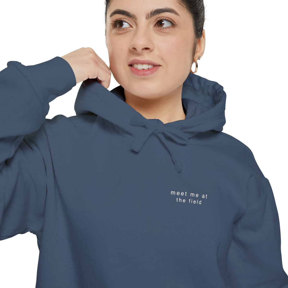 meet me at the field. Garment-Dyed Hoodie